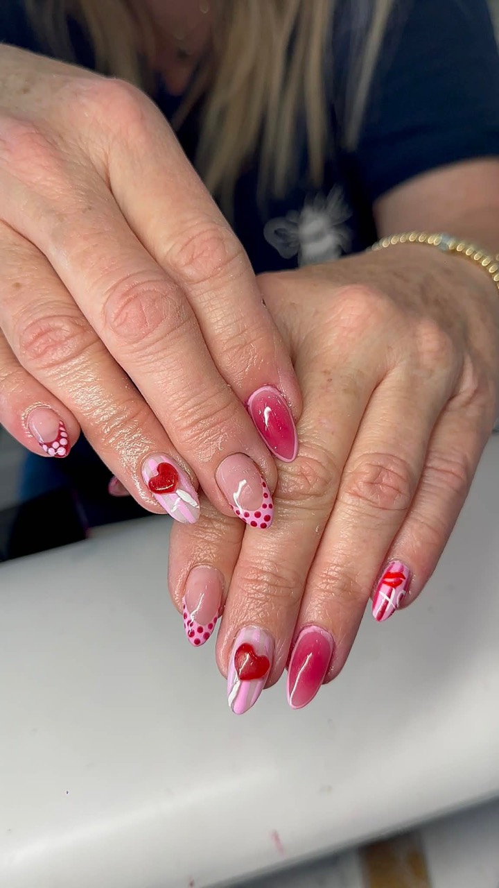 Red heart Valentine set